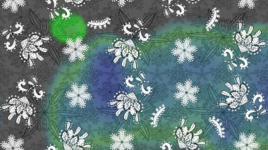 Soyut etnik raster çizim kalıbı. Arkaplan dokusu, duvar kağıdı, mavi ve gri renkli çiçek teması. Kabile sanatı boho baskısı, klasik çiçek arkaplanı.