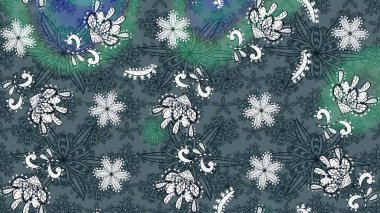 Motley illüstrasyonu. Çiçekli yaz çiçekleri. Moda baskıları için zarif bir şablon. Robot resim. Küçük çiçekte güzel bir desen. Küçük renkli çiçekler..