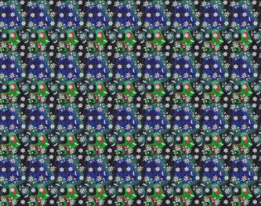 Raster illüstrasyonu. Güzel kumaş deseni. Hoş bir çiçek geçmişi var. Küçük çiçekte çizim deseni.