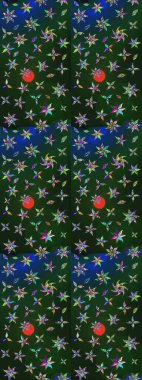 Küçük çiçekte güzel bir desen. Çiçekli yaz çiçekleri. Moda baskıları için zarif bir şablon. Robot resim. Küçük renkli çiçekler. Motley illüstrasyonu.