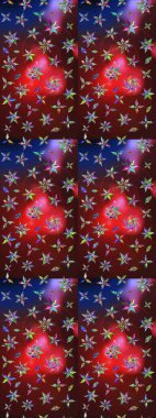 Süslü kumaş deseni. Düz Çiçek Elementleri Tasarımı. Raster illüstrasyonundaki çiçek desenli çizim. Renkli Bahar Teması çizim şablonu.