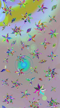 Raster deseni. Küçük çiçekte güzel bir çiçek deseni var. Çiçekli çiçek deseni, suluboya..