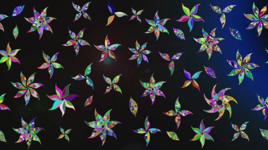 Çiçekli eskiz arkaplanı. Renkli Bahar Teması eskiz kalıbı. Düz Çiçek Elementleri Tasarımı. Çocuk stili.