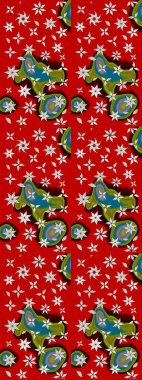 Kırmızı ve nötr renklerde çiçekler. Yumuşak, bahar çiçekli arka plan. Raster çiçek desenli ve çiçekli..