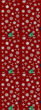 Şirin çiçek elementleri. Robot resim. Kırmızı ve nötr renklerde çiçekler. Raster illüstrasyonu.