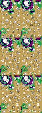 Kabile sanatı boho baskısı, klasik çiçek arkaplanı. Arkaplan dokusu, duvar kağıdı, sarı ve nötr renklerde çiçek teması. Soyut etnik raster çizim kalıbı.