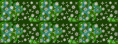 Raster illüstrasyonu. Güzel kumaş deseni. Düz Çiçek Elementleri Tasarımı. Renkli Bahar Teması eskiz kalıbı. Karalama çiçeği. Zentangle soyut çiçekleri.