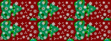 Çiçekli, yapraklı, çiçek desenli eskiz. Raster illüstrasyonu. El çizimi.