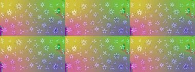 Küçük çiçekli şirin bir desen. Çiçek ve yapraklı çiçek deseni. Raster illüstrasyonu.