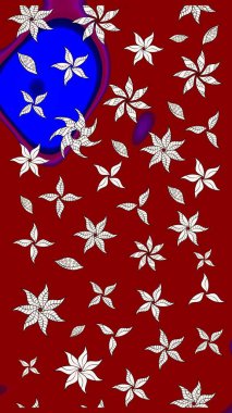 Düz Çiçek Elementleri Tasarımı. Renkli Yaz Temalı eskiz kalıbı. Yazdır. Raster çiçekli arka plan. Güzel eskiz şekli. Şirin kumaş deseni.