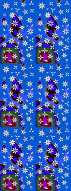 Mavi ve nötr renklerde çiçekler. Elle çizilmiş sonbahar çiçeği deseni. Doodle tarzı. Tekstil ve kapak tasarımı için mükemmel. Renkli mavi ve nötr çizim deseni.