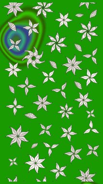 Renkli Bahar Teması eskiz kalıbı. Düz Çiçek Elementleri Tasarımı. Yeşil ve nötr renklerde çiçekler. Güzel çiçek deseni..