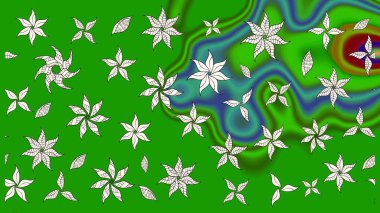 Egzotik çiçekler, yeşil ve nötr renkler üzerine botanik ve parlak klasik doğa. Klasik tropikal doğal elementlerin suluboya seti. Raster illüstrasyonu.