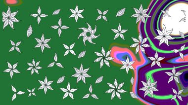 Raster illüstrasyonu. Küçük çaplı çiçeklerdeki basit şirin desenler. Tekstil veya kitap kapakları, imalat, duvar kağıtları, baskı, hediye paketi ve yapıştırma kitabı için çiçek eskiz geçmişi.