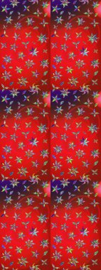 Raster illüstrasyonu. Tekstil veya kitap kapakları, imalat, duvar kağıtları, baskı, hediye paketi ve yapıştırma kitabı için çiçek eskizi geçmişi. Küçük ölçekli çiçeklerdeki basit sevimli desen.