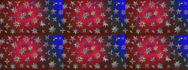 Parmak izi, kumaş, duvar kâğıdı, tekstil için raster dokusu. Nakış desenli çiçek deseni. Renkli grunge renkli ve kahverengi çiçeklerle soyut arkaplanı zenginleştirir.