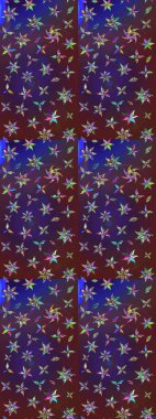 Küçük çiçekte güzel bir çiçek deseni var. Çiçekli çiçek deseni, suluboya. Raster deseni.