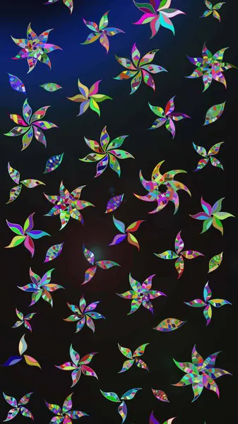 Küçük çiçekli yay deseni çiz. Raster illüstrasyonu. Suluboya tarzında gri ve mavi renkler üzerine.