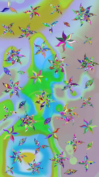 Moda arka planında parlak buketler. Eski usul küçük çiçekli şirin bir eskiz deseni. Kumaş, duvar kağıdı ve kağıt üzerine baskı yapmak için gelişen arka plan. Raster illüstrasyonu.