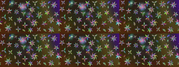 Vadinin çiçekleri kahverengi ve gri renklerde. Çiçeksel çizim kalıbının çizimi.