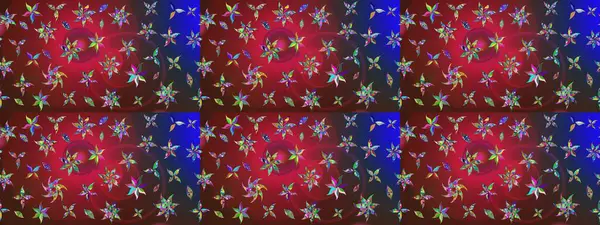 Parmak izi, kumaş, duvar kâğıdı, tekstil için raster dokusu. Nakış desenli çiçek deseni. Renkli grunge renkli ve kahverengi çiçeklerle soyut arkaplanı zenginleştirir.