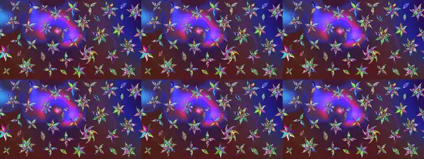 Hoş bir çiçek geçmişi var. Güzel kumaş deseni. Raster illüstrasyonu. Küçük çiçekte çizim deseni.