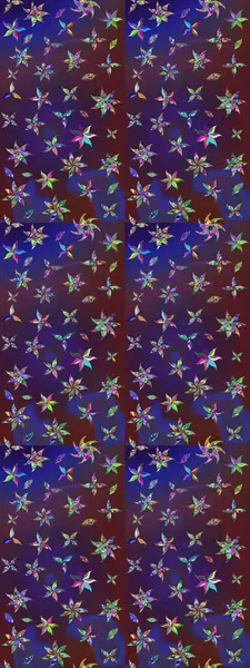 Mor ve mor renkte çiçek çizimi. Raster illüstrasyonu. Çiçek deseni. Mor ve mor renkli çiçekler. Şatafatlı bahar bahçesi dokusu.