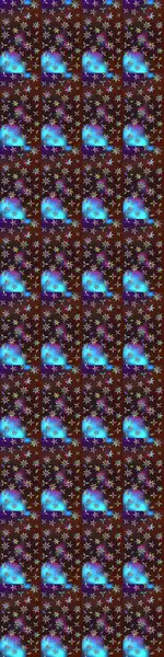 Nazik romantik baskı. Tatil havası. Kahverengi ve mor renkli çiçekler. Bahar mevsimi. Raster güzel bir çiçek deseni çiziyor..