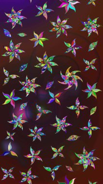 Parlak elementlerin. Çizim çiçek deseni duvar kağıdı, web sitesi arka planı, ambalaj kağıdı, davetiye, broşür, afiş veya web sitesi için kullanılabilir. El çizimi Raster illüstrasyonu.