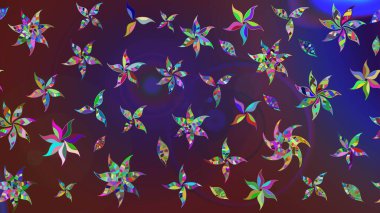 Küçük çiçekte güzel bir çiçek deseni var. Çiçekli çiçek deseni, suluboya. Raster deseni.