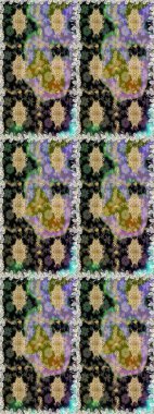 Çiçek deseni. Duvar kâğıdı barok, İspanyol kumaşı. Kusursuz raster arka plan. Kahverengi ve bej renklerde altın elementler. Şekil grafik deseni.