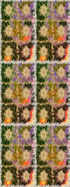 Çiçek deseni. Duvar kâğıdı barok, İspanyol kumaşı. Kusursuz raster arka plan. Kahverengi ve bej renklerde altın elementler. Şekil grafik deseni.