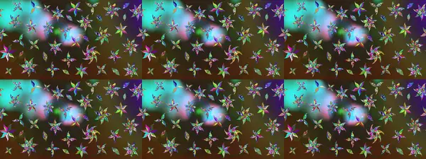 Anti-stres için soyut örnek sayfası. Kahverengi ve yeşil renklerde. Raster illüstrasyonu.