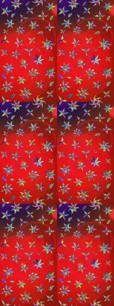 Suluboya çizim kalıbı. Çiçekler suluboya tarzında kırmızı ve kahverengi renklerde. Çiçek izi.