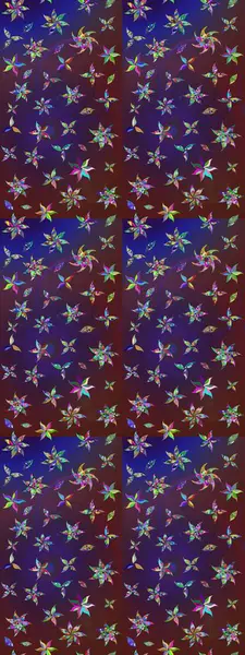 Renkli Bahar Teması eskiz kalıbı. Düz Çiçek Elementleri Tasarımı. Raster illüstrasyonundaki çiçek desenli çizim. Mor ve mor renkte çiçekler.