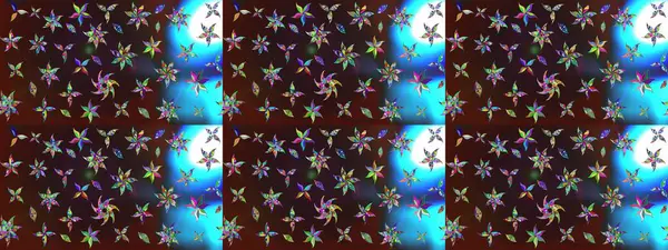 Küçük kahverengi ve mavi çiçeklerle oldukça eski bir besin torbası deseni. Tekstil, kumaş, kapaklar, duvar kağıtları, baskı, paket, koleksiyon defteri, örgü, dekupaj için çiçek arkaplanı..