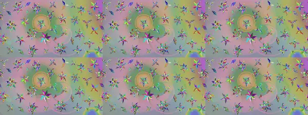 Suluboya resim taklit Raster çizimi. El çizimi, soyut ve süslü elementler. Klasik çiçekler. Tarafsız ve yeşil renkler. Yaz çiçekleri teması.