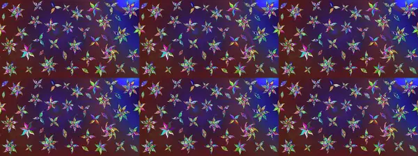 Elle çizilmiş çiçek desenli Raster çizimi. Tekstil, kumaş, ambalaj, hatıra defteri için hoş bir çiçek arkaplanı. Menekşe ve mor arka planda. Çocuksu tasarım.