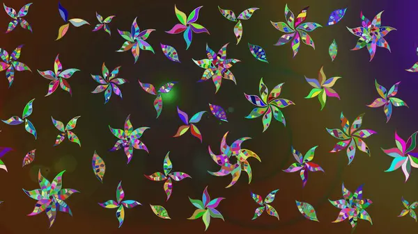 Çiçekler suluboya tarzında kahverengi ve gri renklerde. Raster illüstrasyonunda çiçek deseni çizimi.