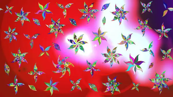 Raster illüstrasyonu. Tekstil veya kitap kapakları, imalat, duvar kağıtları, baskı, hediye paketi ve yapıştırma kitabı için çiçek eskizi geçmişi. Küçük ölçekli çiçeklerdeki basit sevimli desen.