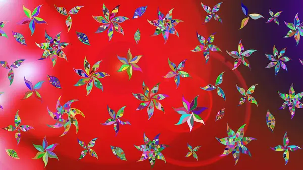 Raster Şirin kumaş deseni. Eskiz klasiği. Düz Çiçek Elementleri Tasarımı. Renkli Bahar Teması çizim şablonu.