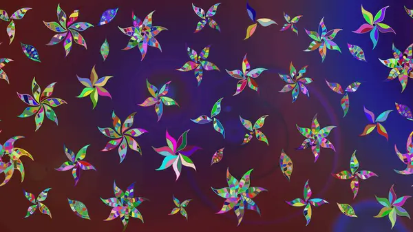 Menekşe ve mor renkli vadi çiçekleri. Raster çiçek desenleri çiziyor..