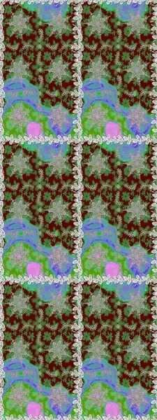 Çiçek deseni. Duvar kâğıdı barok, İspanyol kumaşı. Kusursuz raster arka plan. Kahverengi ve bej renklerde altın elementler. Şekil grafik deseni.