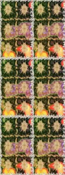 Çiçek deseni. Duvar kâğıdı barok, İspanyol kumaşı. Kusursuz raster arka plan. Kahverengi ve bej renklerde altın elementler. Şekil grafik deseni.