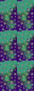 Doodle çiçekler ve dalları, otlar ve çiçekler. Elle çizilmiş. Raster resim. Güzel kumaş deseni.