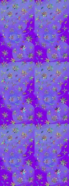 Sınır Kızılderili çiçekli paisley patten. Taslak süsleme izi. Etnik Mandala havlusu. Raster Henna tarzı. Tebrik kartı arkaplanı, boyama kitabı, arkaplan, tekstil için kullanılabilir.