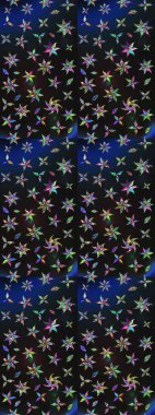 Motley illüstrasyonu. Küçük renkli çiçekler. Küçük çiçekte güzel bir desen. Moda baskıları için zarif bir şablon. Gri ve mavi çiçekli bahar çiçekleri.