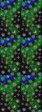 Raster illüstrasyonundaki çiçek desenli çizim. Güzel kumaş deseni. Renkli Bahar Teması eskiz kalıbı. Düz Çiçek Elementleri Tasarımı.