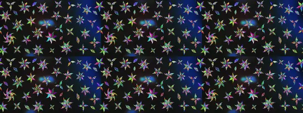 Renkli Bahar Teması eskiz kalıbı. Gri ve mavi renkte çiçekler. Sevimli çiçek raster deseni. Düz Çiçek Elementleri Tasarımı.