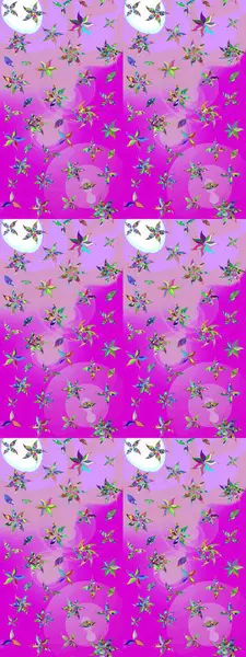 Çiçekli çiçek deseni, suluboya. Tarafsız ve morumsu renklerde çiçekler. Renkli Bahar Teması eskiz kalıbı. Düz Çiçek Elementleri Tasarımı. Raster illüstrasyonu.